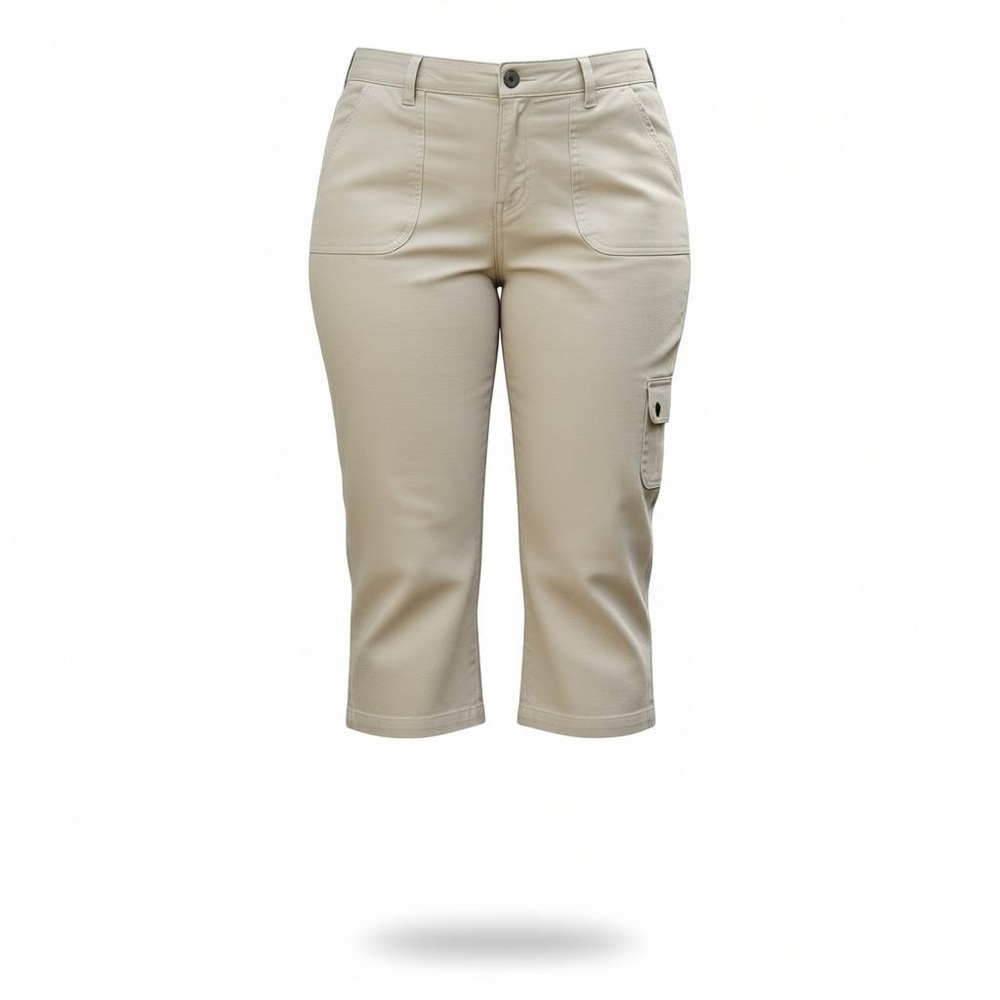 Mudd Womens Beige Cargo Capris Pants Size 11